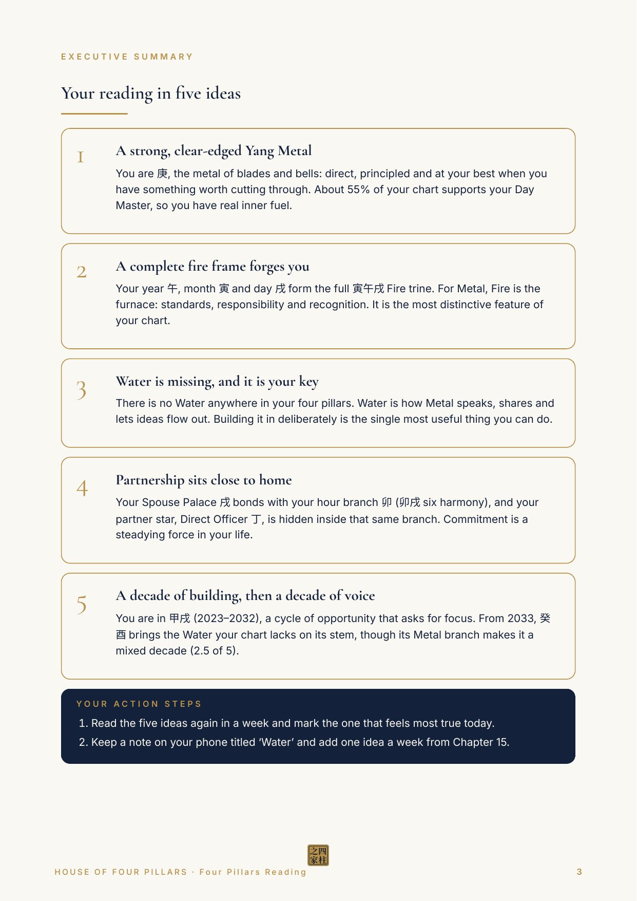 Page 3, Five ideas (fictional sample)
